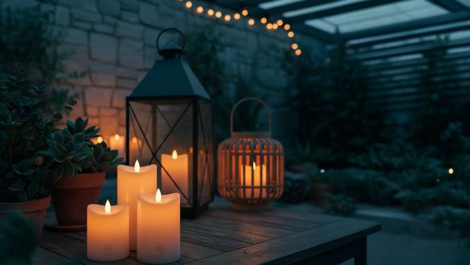 Eclairage à la bougie apres une panne geante d'elécrticité en Espagne