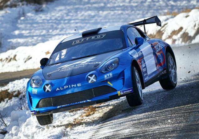 Alpine A110 moderne en rallye