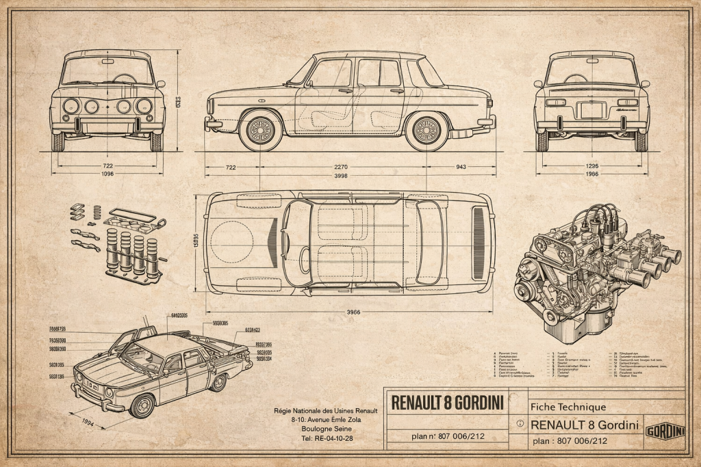 Renault 16 Gordini Fiche Technique