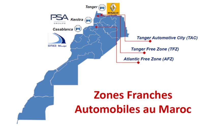 Stellantis Casablanca Zones franches automobiles au Maroc
