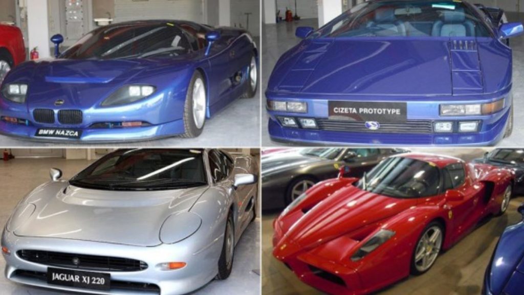 Voitures de la collection du Sultan de Brunei vendues en 2011 avec BMW Nazca, Cizeta V16T, Jaguar XJ220 et Ferrari Enzo