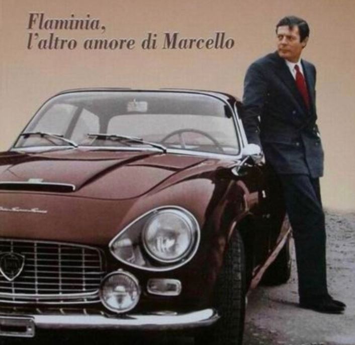 Marcello Mastroiani Pub Lancia pour la Flaminia Zagato