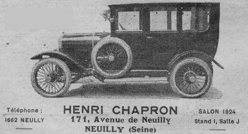 Chapron Affiche salon 1924