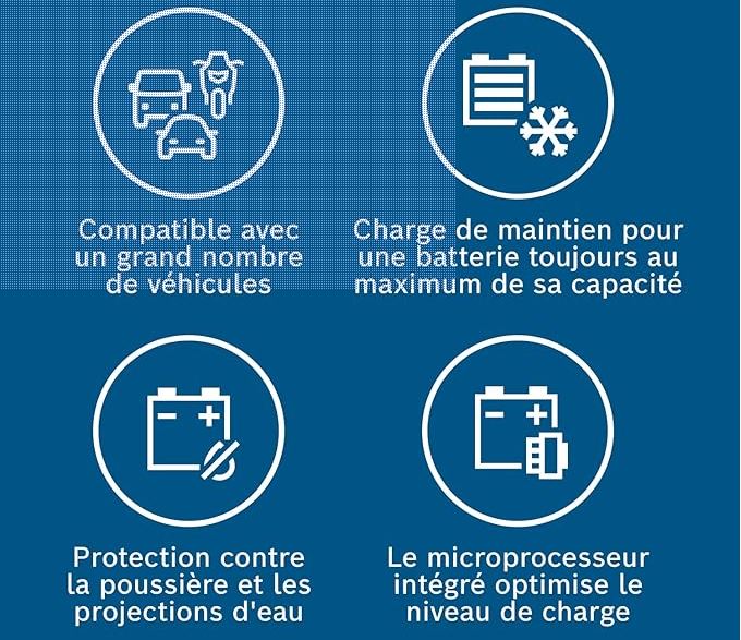Chargeur d'entretien Bosch fonctions