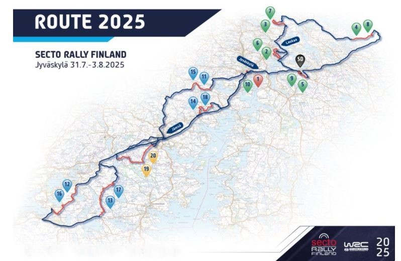 Rallye des mille lacs Tracé 2025