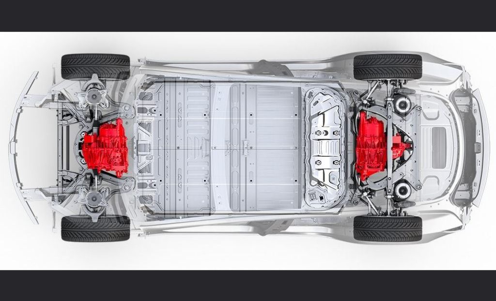 transmission intégrale Tesla 3 Dual Motor