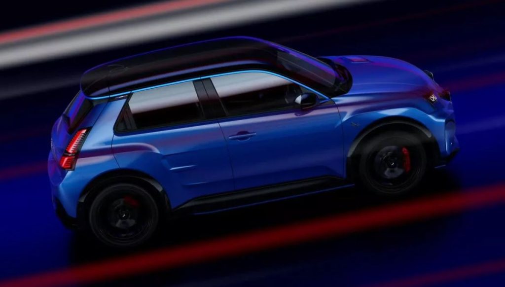 Alpine A290 bleue de coté