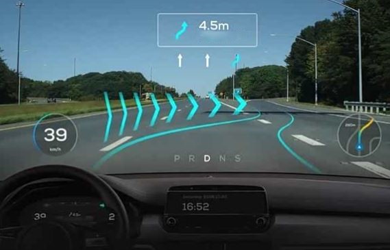 Réalité augmentée affichage tête haute directionnel