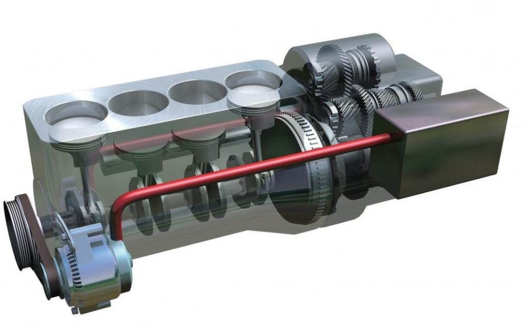 Alterno-démarreur présenté sur banc de démonstration industrielle