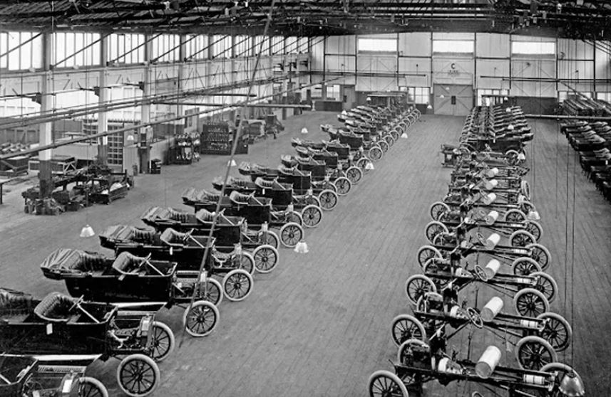 Crise de 1929 automobile . Ford zone de stockage 1920