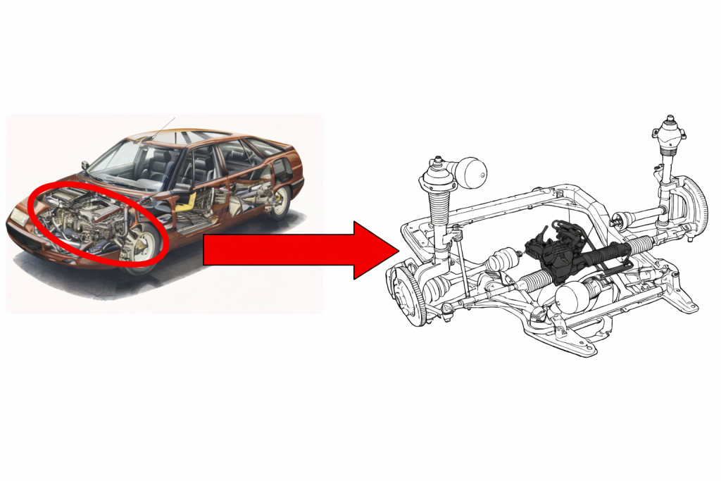 Direction Diravi Citroën mecanisme sur Citroën XM