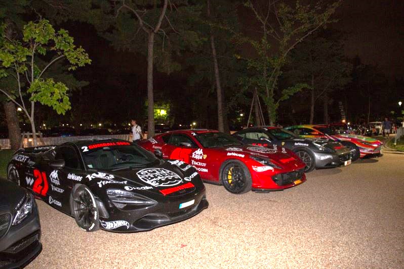 Gumball 3000 parking d'étape 2018