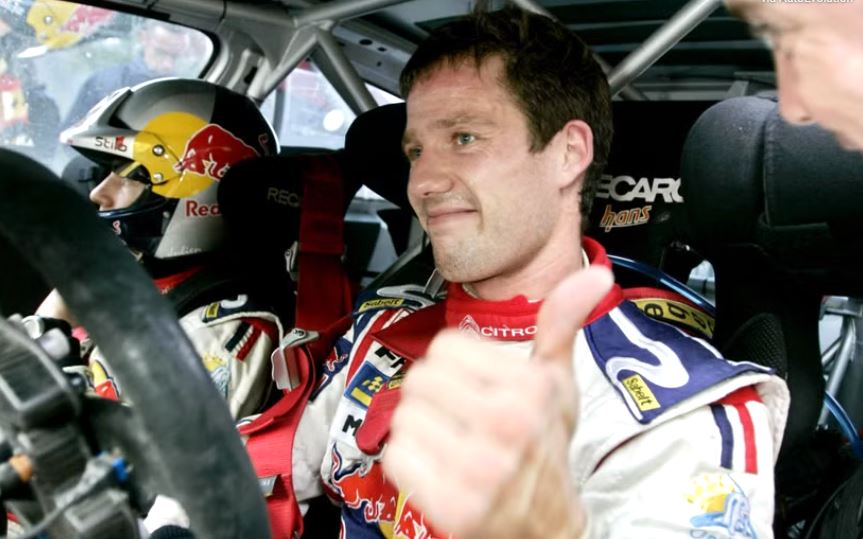 Sébastien Ogier au volant de la Citroën C4 WRC lors de sa première saison complète en 2010.