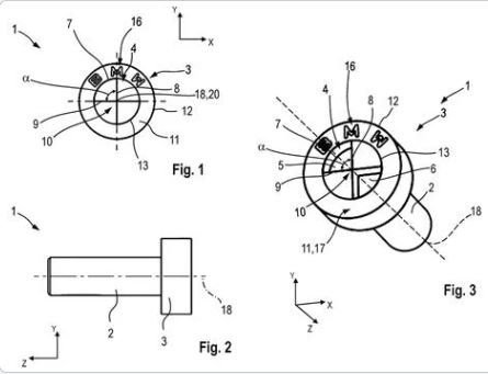 Schéma du brevet BMW montrant l’empreinte sur vis tête fraisée