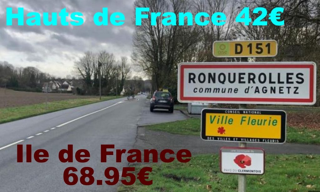 Comparaison prix carte grise 2026 Île-de-France et Hauts-de-France