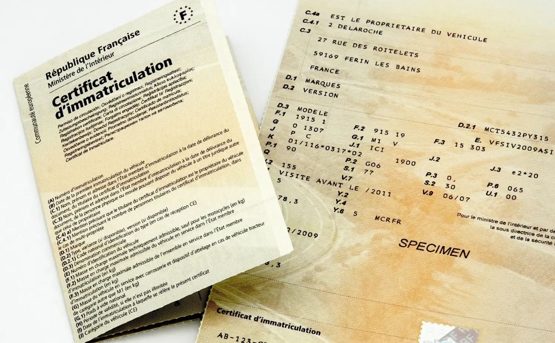 Certificat d’immatriculation français après augmentation carte grise 2026