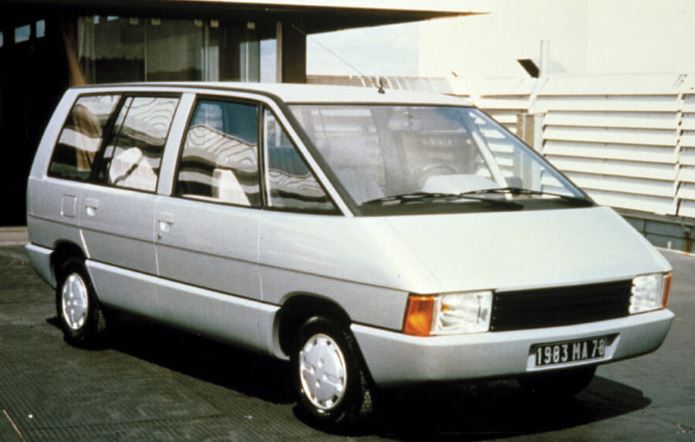Prototype Matra du futur Renault Espace au début des années 80, préfigurant le premier monospace de l’histoire