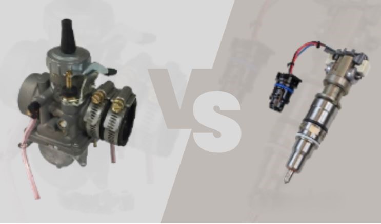 Injection vs carburateurs, comparaison visuelle entre carburateur et injecteur