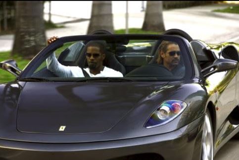 Ferrari F430 dans le film Miami Vice 2006, voiture moderne conduite par Crockett et Tubbs