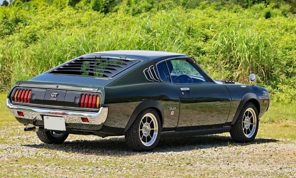 Toyota Celica Liftback GT 2000 vue arrière fastback années 70