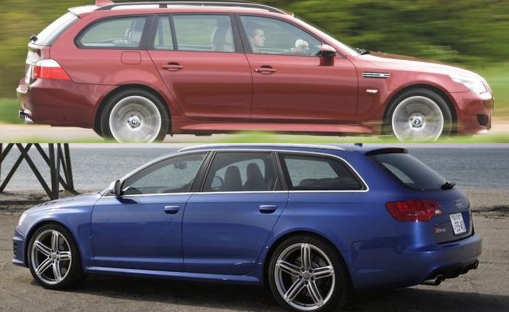 Audi RS6 C6 et BMW M5 E61 Touring profils comparés breaks sportifs V10