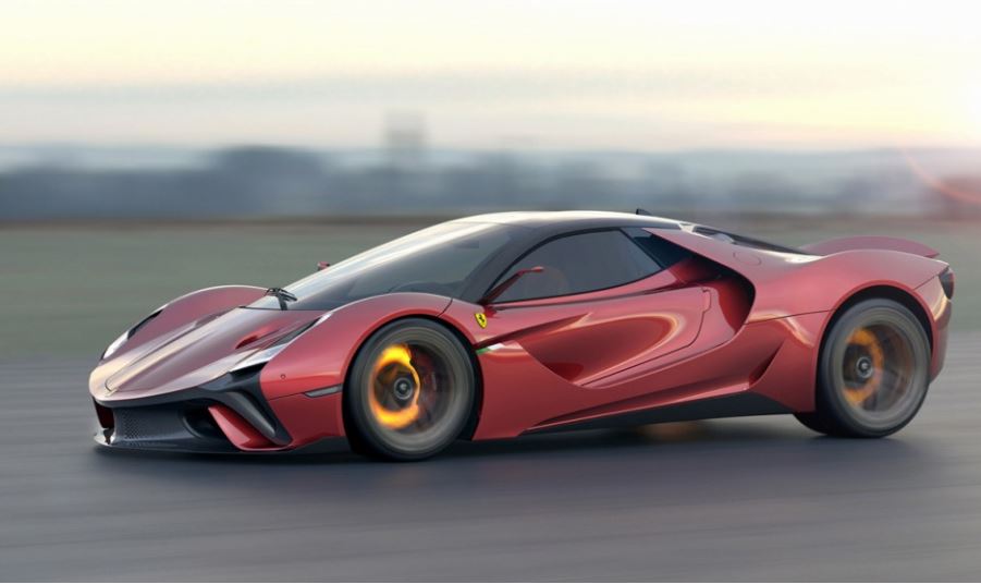 LaFerrari rouge en action sur circuit disques carbone chauffés