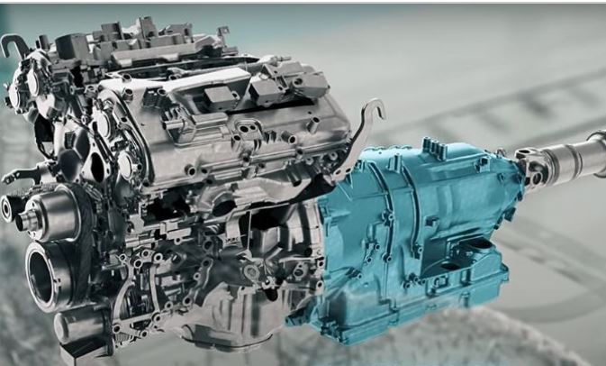 Boîte de vitesses automobile montée derrière le moteur sur la transmission