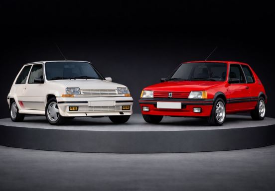 Peugeot 205 GTI 1.9 face à Renault 5 GT Turbo duel des sportives des années 80