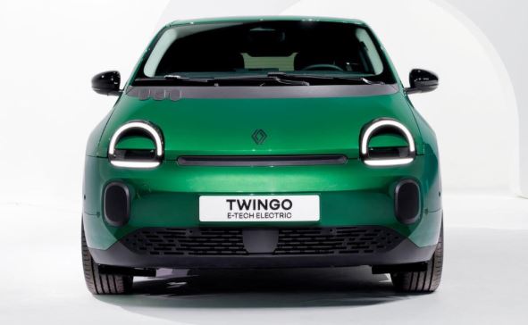 Renault Twingo E-Tech face avant avec signature lumineuse inspirée du modèle original