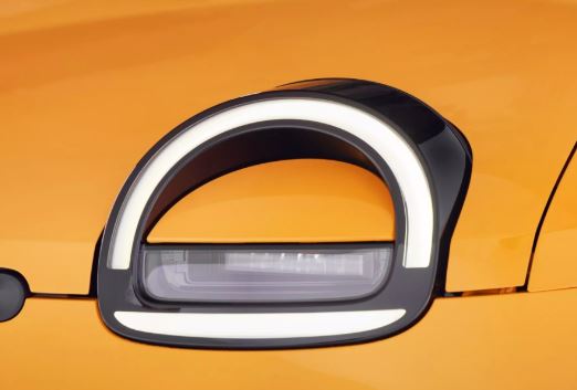 Signature lumineuse Renault Twingo E-Tech avec design arrondi néo rétro