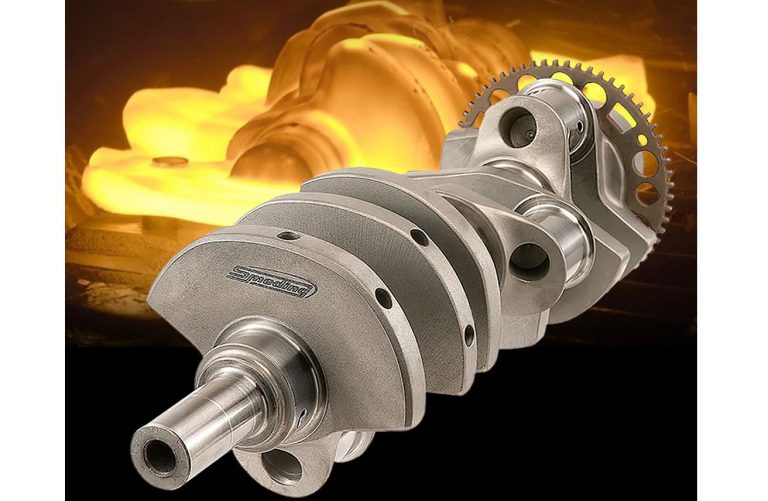 Vilebrequin forgé haute performance avec finition usinée et roue dentée