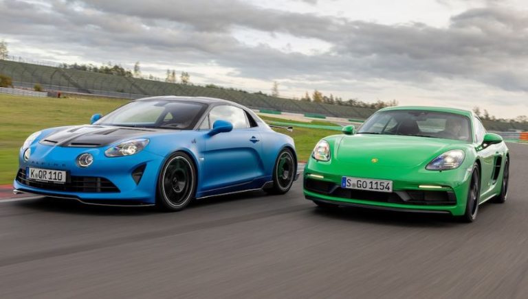 Alpine A110 vs Porsche Cayman comparaison sur route deux sportives