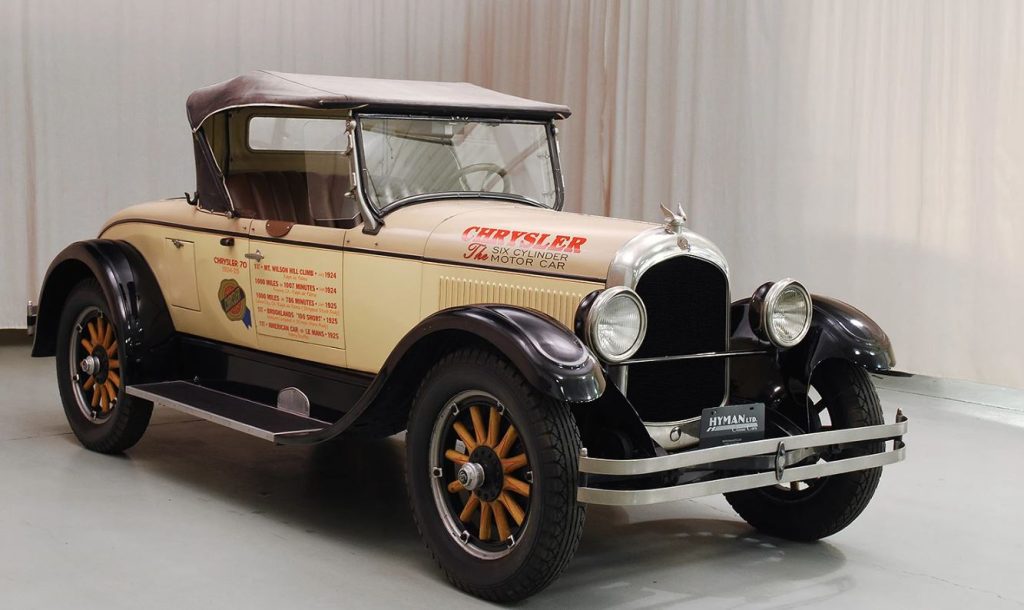 Chrysler 70 Roadster 1925 modèle ancien débuts de la marque américaine