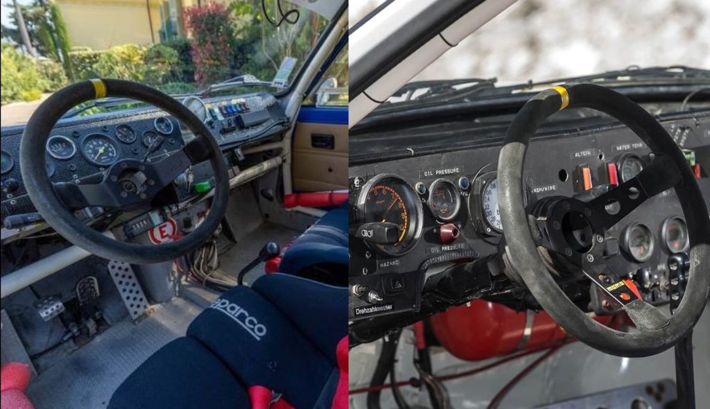 comparaison des habitacles de la R5 Turbo 2 et de la 205 T16