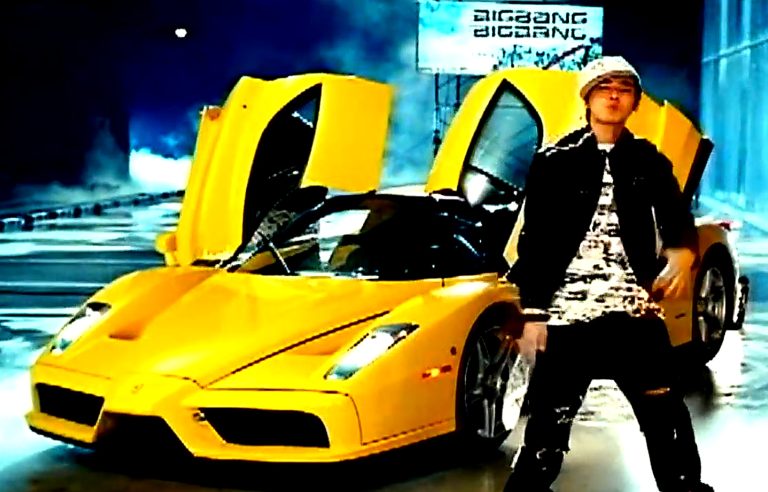 Ferrari Enzo dans un clip K-pop avec un membre de BigBang