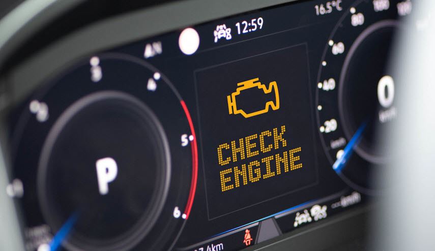 voyant moteur allumé tableau de bord voiture symbole check engine