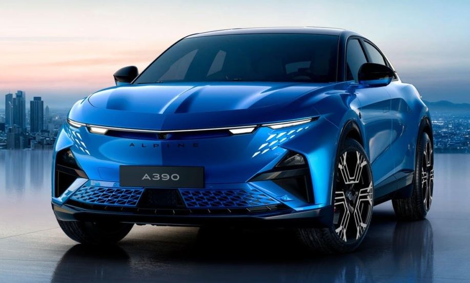 Face avant de l’Alpine A390 avec éclairage LED et calandre aérodynamique
