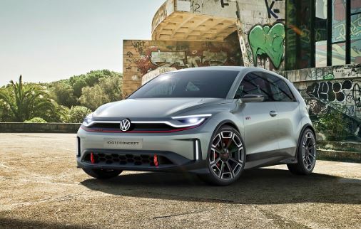 Volkswagen ID.Polo GTI électrique grise présentée lors du lancement officiel