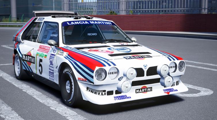 Lancia Delta S4 Martini 3 4 avant voiture de rallye Groupe B