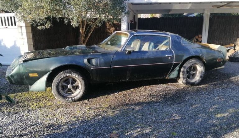 Pontiac Trans Am 1979 noire boîte manuelle retrouvée après des années d’arrêt