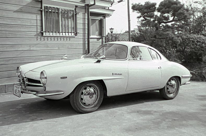 Alfa Romeo Giulia SS photographiée dans les années 1960