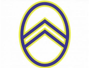 Premier logo Citroën utilisé au début des années 1920 avec les deux chevrons historiques