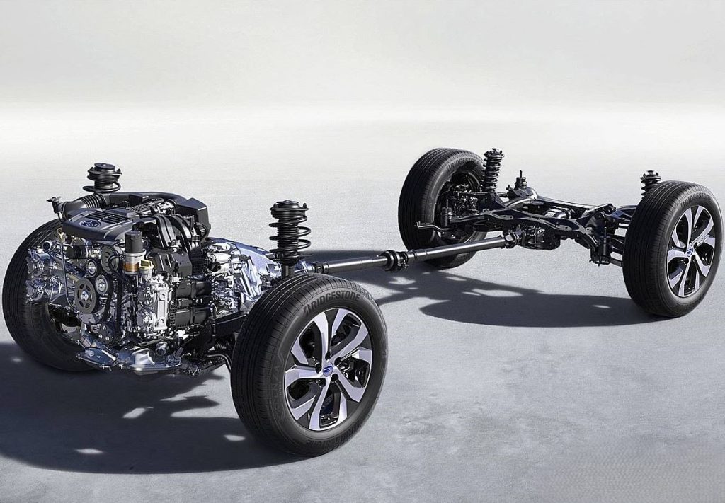 Architecture du moteur Boxer Subaru avec transmission intégrale