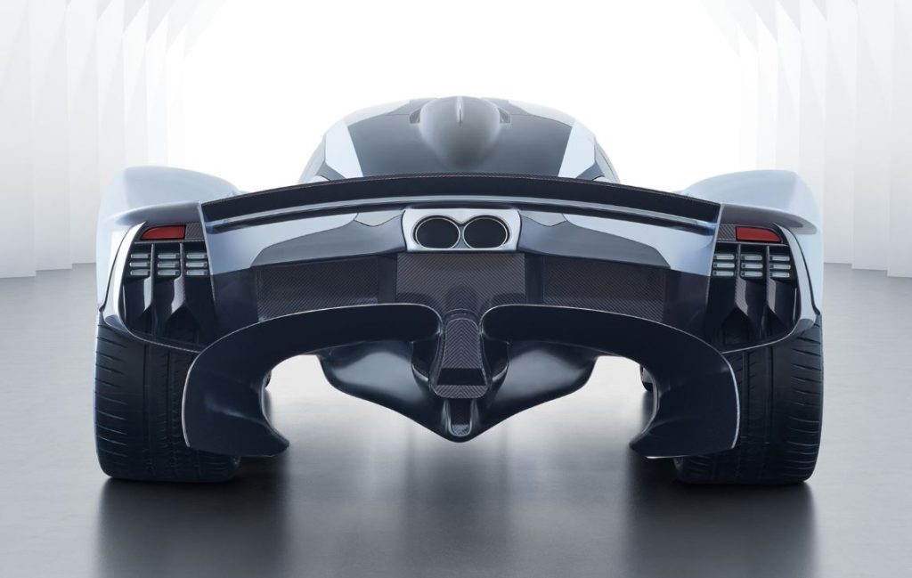 Diffuseur arrière de l'Aston Martin Valkyrie optimisé pour maximiser l'effet de sol