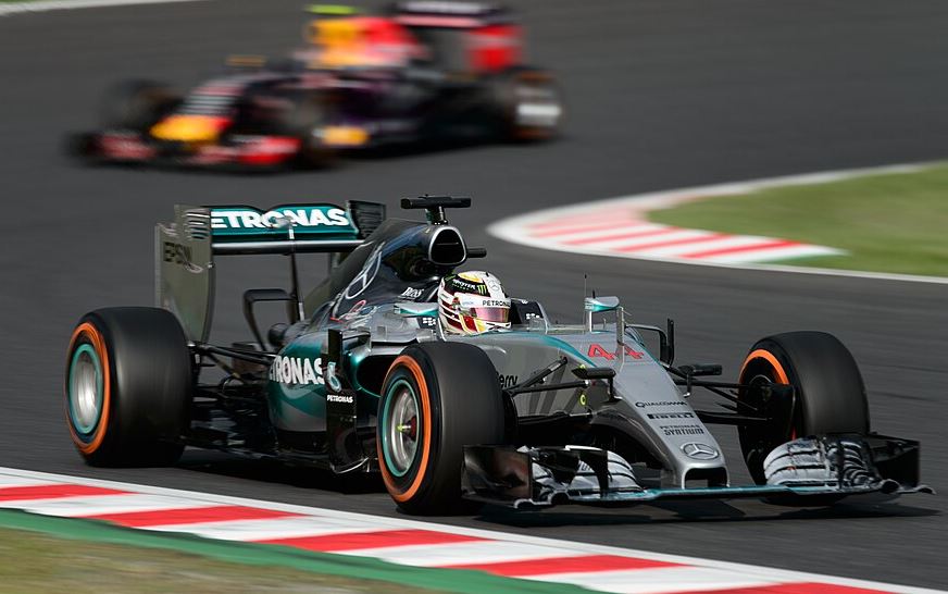 Mercedes F1 W06 de Lewis Hamilton pendant la saison 2015 de Formule 1