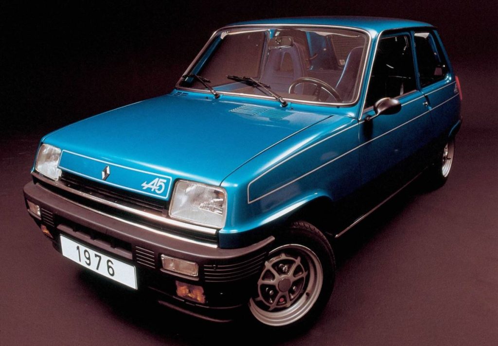 Renault 5 Alpine de 1976 dans sa présentation officielle au lancement du modèle