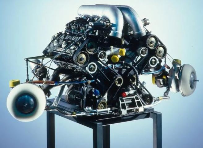 Moteur V6 turbo Renault de Formule 1, à l'origine de la révolution du turbo en Grand Prix