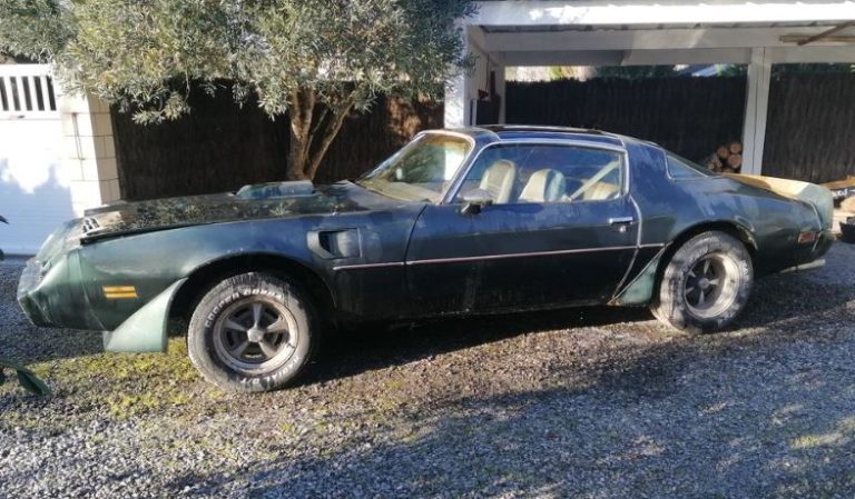 Pontiac Trans Am Firebird 400ci de 1979 retrouvée après plusieurs années d'immobilisation