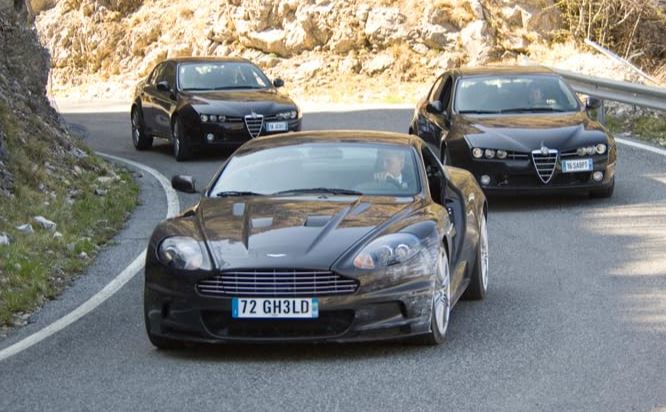Aston Martin DBS de James Bond poursuivie dans Quantum of Solace