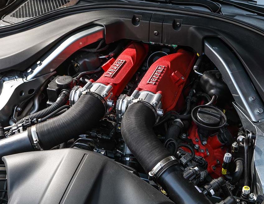 V8 biturbo 3,9 litres de la Ferrari Roma